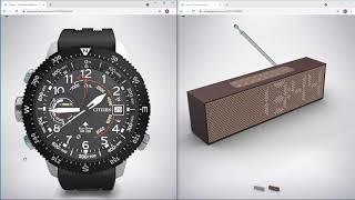 Showcase On-time Clocks & Watches with Emersya's Interactive 3D