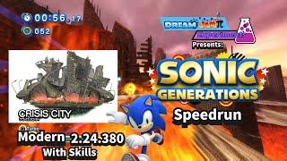 Dream Jamπ´s Sonic Generations Modern Crisis City (Skills) Speedrun - Time: 2.24.380