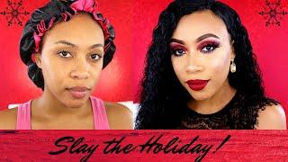 THE ULTIMATE HOLIDAY TRANSFORMATION!!(HOLIDAY MAKEUP TUTORIAL) || Georgian Nicole