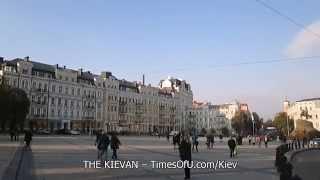 Kiev - Volodymyrska Street at Sophia Square / Киев - Владимирская ул.  и Софийская площадь