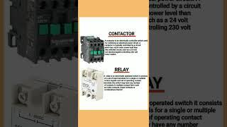 Difference between Contactor and Relay / #electrical #youtubeshorts #tech #electronics #electrician