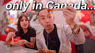 We tried THIS famous Canadian food in Vietnam for our first date