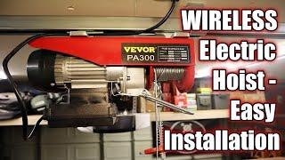 Installing a WIRELESS Electric Garage Hoist - Vevor PA300 Hoist with Wireless Remote