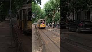 Yellow tram, Milano Italy