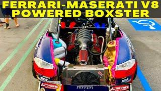 FERRARI-MASERATI V8 SWAPPED PORSCHE BOXSTER! Wild Engine Swap!