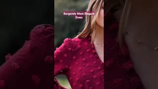 Burgundy Most Elegant Dress | monica fashion google #shortsusa #viralshort