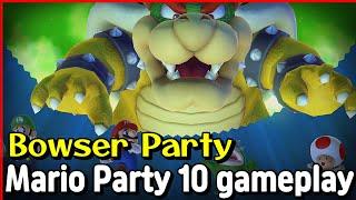 Mushroom Park - Bowser Vs. Luigi Mario Spike Toad | Master com | Mario Party 10 Let's Bowser Party!