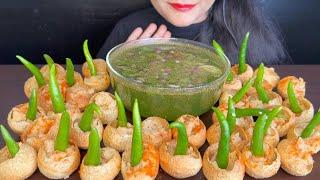 ASMR EATING SPICY PANIPURI *FOOD VIDEOS*