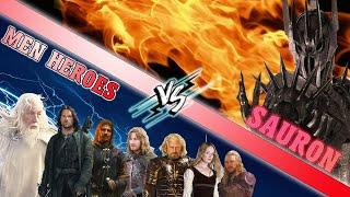 MEN HEROES Vs SAURON - BFME 2 - THE BATTLE FOR MIDDLE EARTH 2