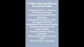 10 most surreal places to visit in USA  #shorts #lifelessons  #selfcare #selfhelp #shortsfeed #love