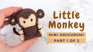 How to Crochet Monkey | Quick little monkey amigurumi tutorial free pattern PART 1