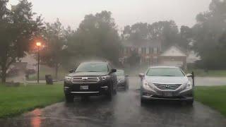 Heavy rain and strong winds in Bowie Maryland