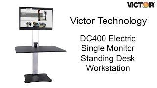 Victor DC400 Electric Single Monitor Standing Desk