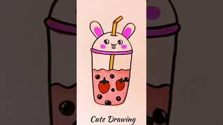 Cute drawing #juiceglass #glassdrawing #shortsyoutube