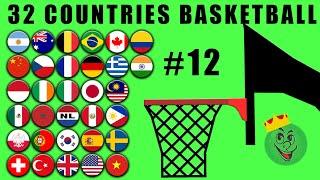 Basketball Marble Race with 32 Countries #12 \ Marble Race King