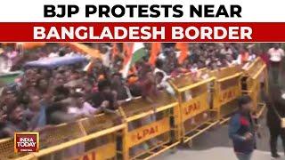 BJP Protests At India-Bangladesh Border Against Violence On Hindus In Bangladesh | India Today