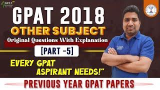 GPAT- 2018 || PART- 5- OTHER SUBJECTS || MANTRA BOOK DETAILED EXPLANATION