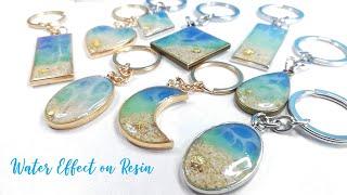 Resin Beach-inspired Keychain using Hollow Bezel Pendants | WATER EFFECT on Resin | RESIN CRAFTS 101