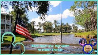 Disney Boat Ride from Old Key West Resort to Disney Springs | Disney World | 4K | 2023 #disney