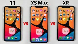 iPhone 11 vs iPhone XS Max vs iPhone XR SPEED TEST After iOS 16.4 - Performance improved ?