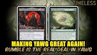 Malevolent Rumble Is The Real Deal In Yawgmoth! | Timeless BO3 Ranked | MTG Arena