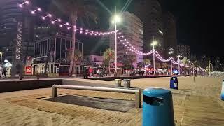 My final evening walk along #benidorm  beach￼