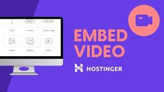 Embed videos in a Hostinger page - Hostinger Website Builder Tutorial