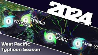 2024 West Pacific Typhoon Season Animation