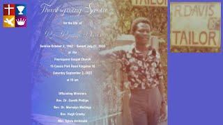 Thanksgiving Service for the Life of Rev. Reuben Davis