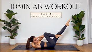 10MIN pilates abs/small waist workout / DAY 3/7-DAY PILATES CHALLENGE / no equipment | LIDIAVMERA