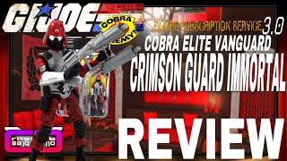 cXc G.I. Joe FSS 3.0 Cobra Elite Vanguard CRIMSON GUARD IMMORTAL Figure Opening & Review