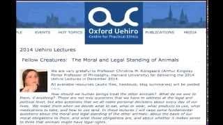 Uehiro Lectures 2014 (lecture 3)--Christine Korsgaard, Harvard University (Audio only)