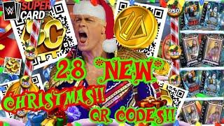 21 *NEW* CHRISTMAS LOCKER CODES 7 CHRISTMAS QR CODES WWE SuperCard