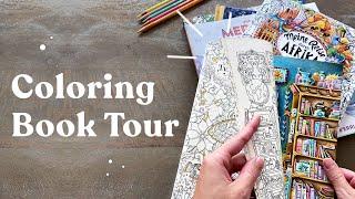 Coloring book tour 🩷 Completed pages May - Oct 2023 with tips