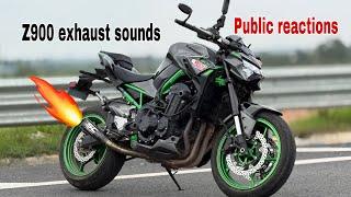 Kawasaki z900 exhaust sound and public reactions