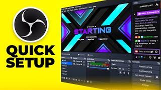 OBS Studio 7mins QUICK beginner's Guide - Install, Overlays, Alerts, Setup for Stream.