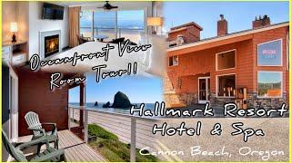 HALLMARK RESORT HOTEL & SPA OCEAN VIEW ROOM TOUR || CANNON BEACH, OREGON | jeanVLOG