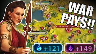 Civ 6 | War Like This And Your Empires Economy Will BOOM!!! – (#3 Deity Gorgo Civilization VI)