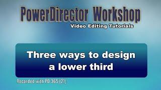 Three ways to design a lower third