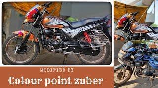 Hero Honda Passion plus modified, Restoration हिरो होंडा पैशन प्लस मोडिफाइड रेस्टोरेशन दस्तूर कलर