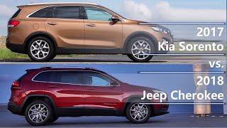 2017 Kia Sorento vs 2018 Jeep Cherokee (technical comparison)