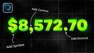 How To Animate Numbers Counting in Alight Motion || Add Symbols, Decimal & Comma