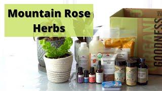 Mountain Rose Herbs Haul