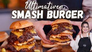 Das ultimative SMASHBURGER Rezept I Fertig in 25 Minuten