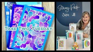 Take 2 Tuesday Class 33  Today we make a make with a new stencil by Sizzix called Sunday in the Park