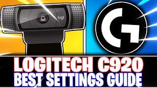 Logitech C920: Best Software Settings (Logitech G Hub Tutorial)