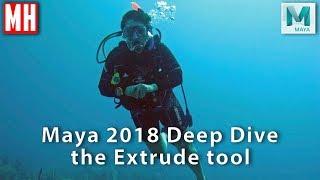 Maya 2018 Deep Dive tutorial : The Extrude Tool