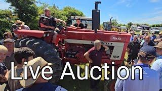 Today's Live Farm Auction. vintage Tractors and old engines.