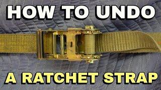 How To Undo, Release, & Unlock a Ratchet Strap - Professional Load Securement & Strapping Tips