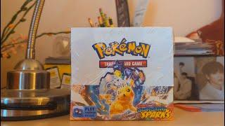 [PART 1] Surging Sparks Pokemon Booster Box Opening - 18 Packs {@Pokelou502 giveaway winner!}